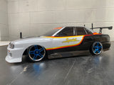 RC Drift Car - Nissan GTR Skyline Black/White Body. HSP, Brushed 7.2V OR Brushless 7.4v Lipo Battery  1/10