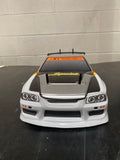 RC Drift Car - Nissan GTR Skyline Black/White Body. HSP, Brushed 7.2V OR Brushless 7.4v Lipo Battery  1/10