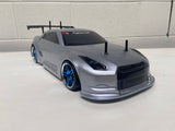 RC Drift Car - Nissan GTR Godzilla Silver Body. HSP, Brushed 7.2V OR Brushless 7.4v Lipo Battery  1/10