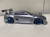 RC Drift Car - Nissan GTR Godzilla Silver Body. HSP, Brushed 7.2V OR Brushless 7.4v Lipo Battery  1/10