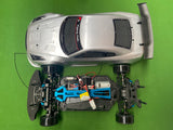 RC Drift Car - Nissan GTR Godzilla Silver Body. HSP, Brushed 7.2V OR Brushless 7.4v Lipo Battery  1/10