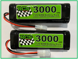 2 x 7.2v 3000maH NiMH Battery for RC cars
