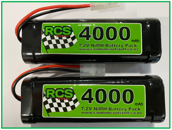 2 x 7.2v 4000maH NiMH Battery for RC cars