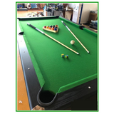 8 Foot Pool Table - UPGRADED - Black Wood Grain Finish