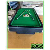 8 Foot Pool Table - UPGRADED - Black Wood Grain Finish