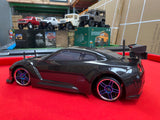 RC Drift Car - Nissan GTR Godzilla Black Body. HSP, Brushed 7.2V OR Brushless 7.4v Lipo Battery  1/10 (Copy)