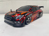 RC Drift Car - Subaru WRX STi Red/Black Body. HSP, Brushed 7.2V OR Brushless 7.4v Lipo Battery  1/10