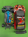 RC Drift Car - Subaru WRX STi Red/Black Body. HSP, Brushed 7.2V OR Brushless 7.4v Lipo Battery  1/10