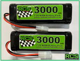 2 x 7.2v 3000maH NiMH Battery for RC cars